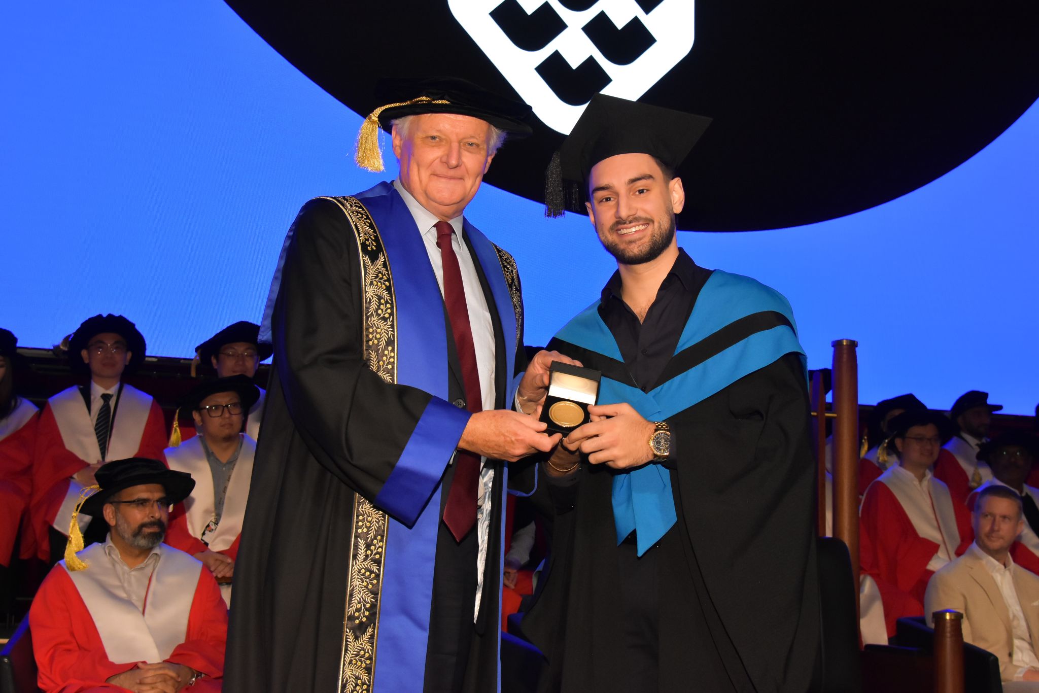 Tommy Sarkissian receiving the University Medal at UTS